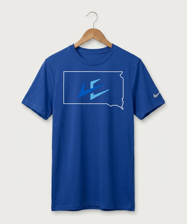 Leading Edge South Dakota Team Store - Game Royal Nike Swoosh Sleeve rLegend Tee NKDX8730
