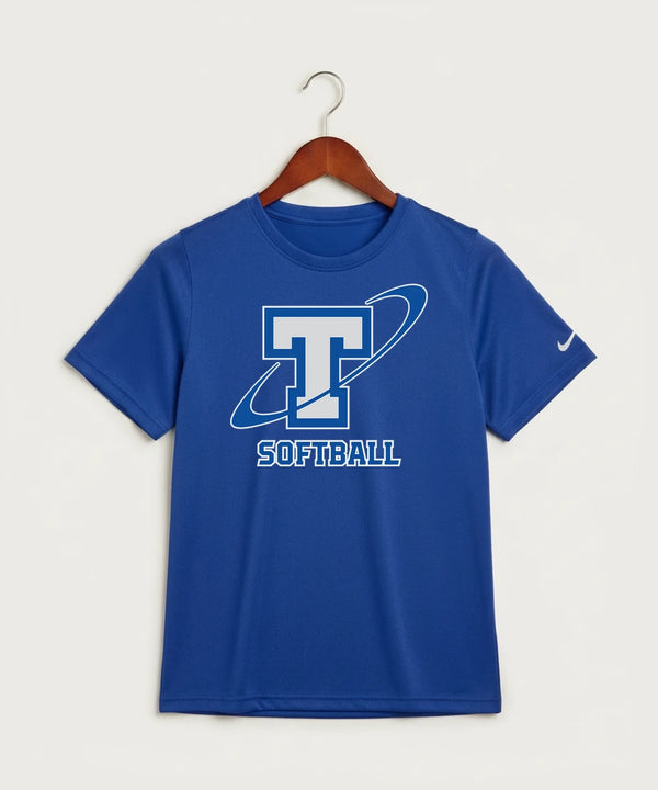 Papillion La Vista South Titan Softball Team Store - Game Royal Nike Youth Swoosh Sleeve rLegend Tee NKDX8787