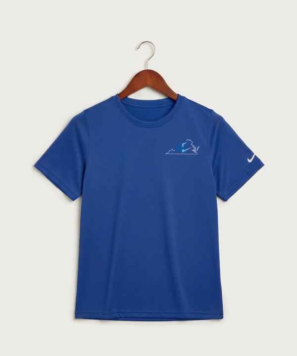 Leading Edge Virginia Team Store - Game Royal Nike Youth Swoosh Sleeve rLegend Tee NKDX8787