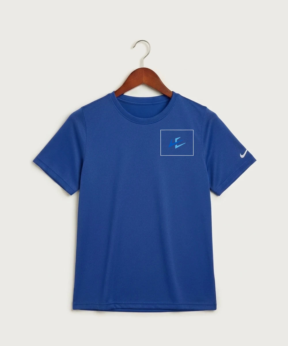 Leading Edge Wyoming Team Store - Game Royal Nike Youth Swoosh Sleeve rLegend Tee NKDX8787