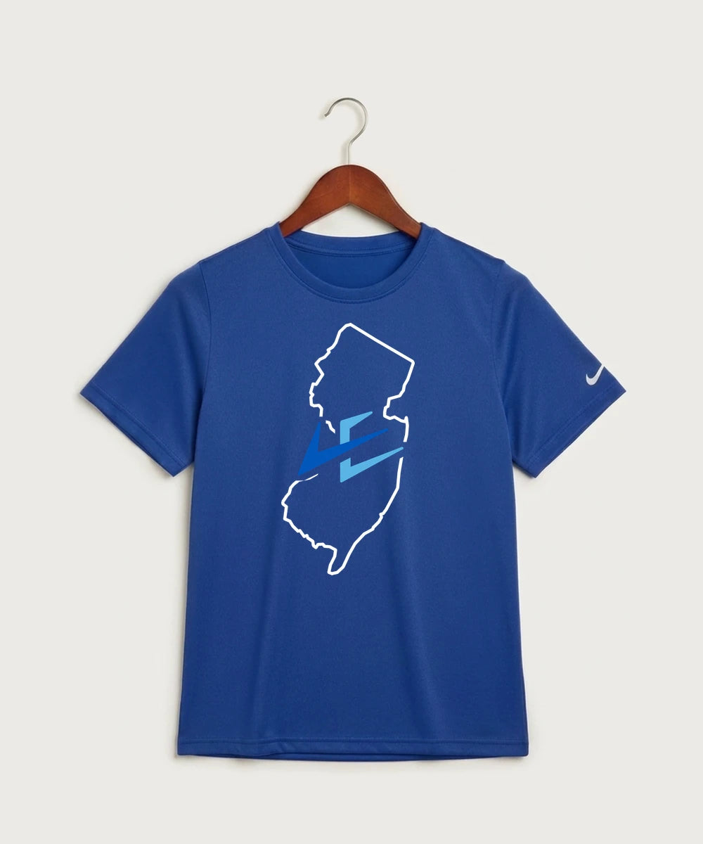 Leading Edge New Jersey Team Store - Game Royal Nike Youth Swoosh Sleeve rLegend Tee NKDX8787