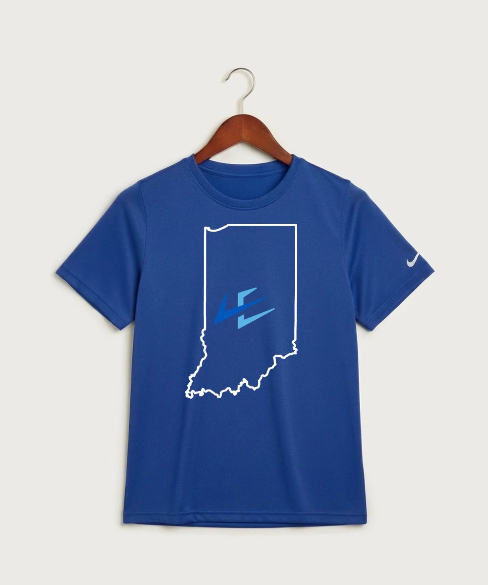 Leading Edge Indiana Team Store - Game Royal Nike Youth Swoosh Sleeve rLegend Tee NKDX8787