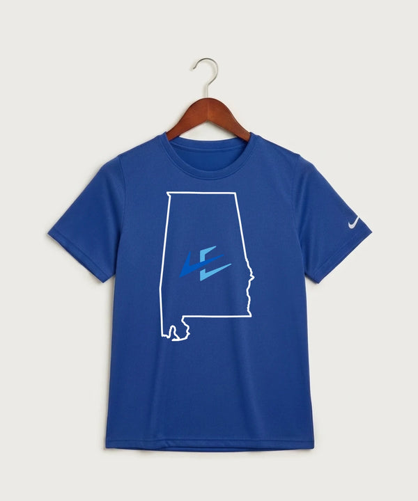 Leading Edge Alabama Team Store - Game Royal Nike Youth Swoosh Sleeve rLegend Tee NKDX8787
