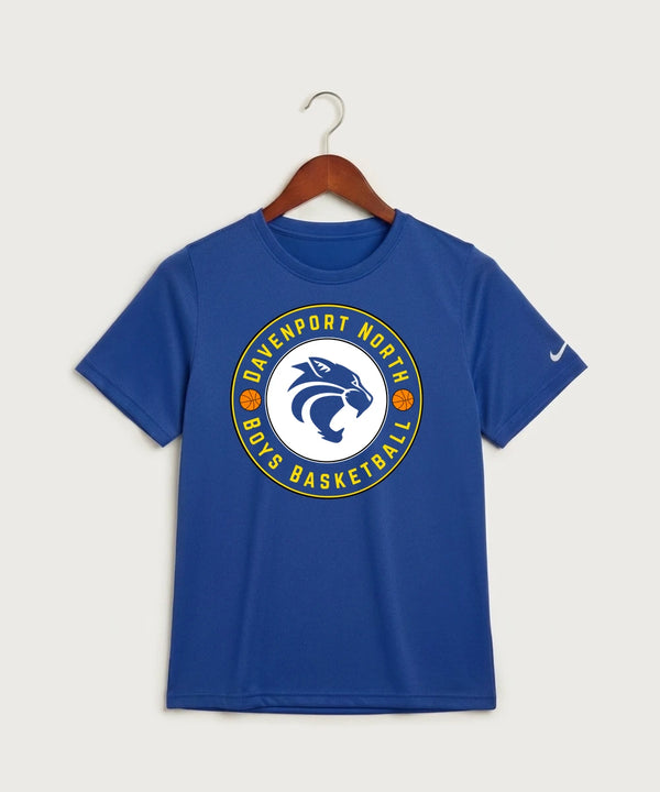 Davenport North High School Basketball Team Store - Game Royal Nike Youth Swoosh Sleeve rLegend Tee NKDX8787