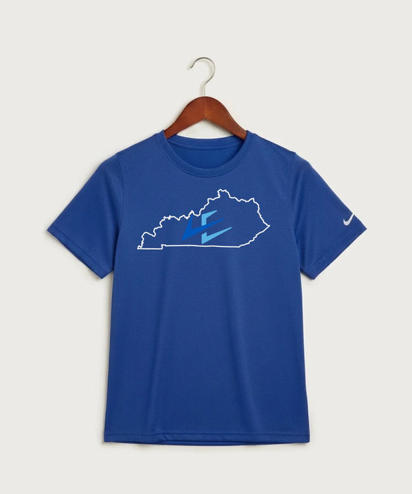 Leading Edge Kentucky Team Store - Game Royal Nike Youth Swoosh Sleeve rLegend Tee NKDX8787