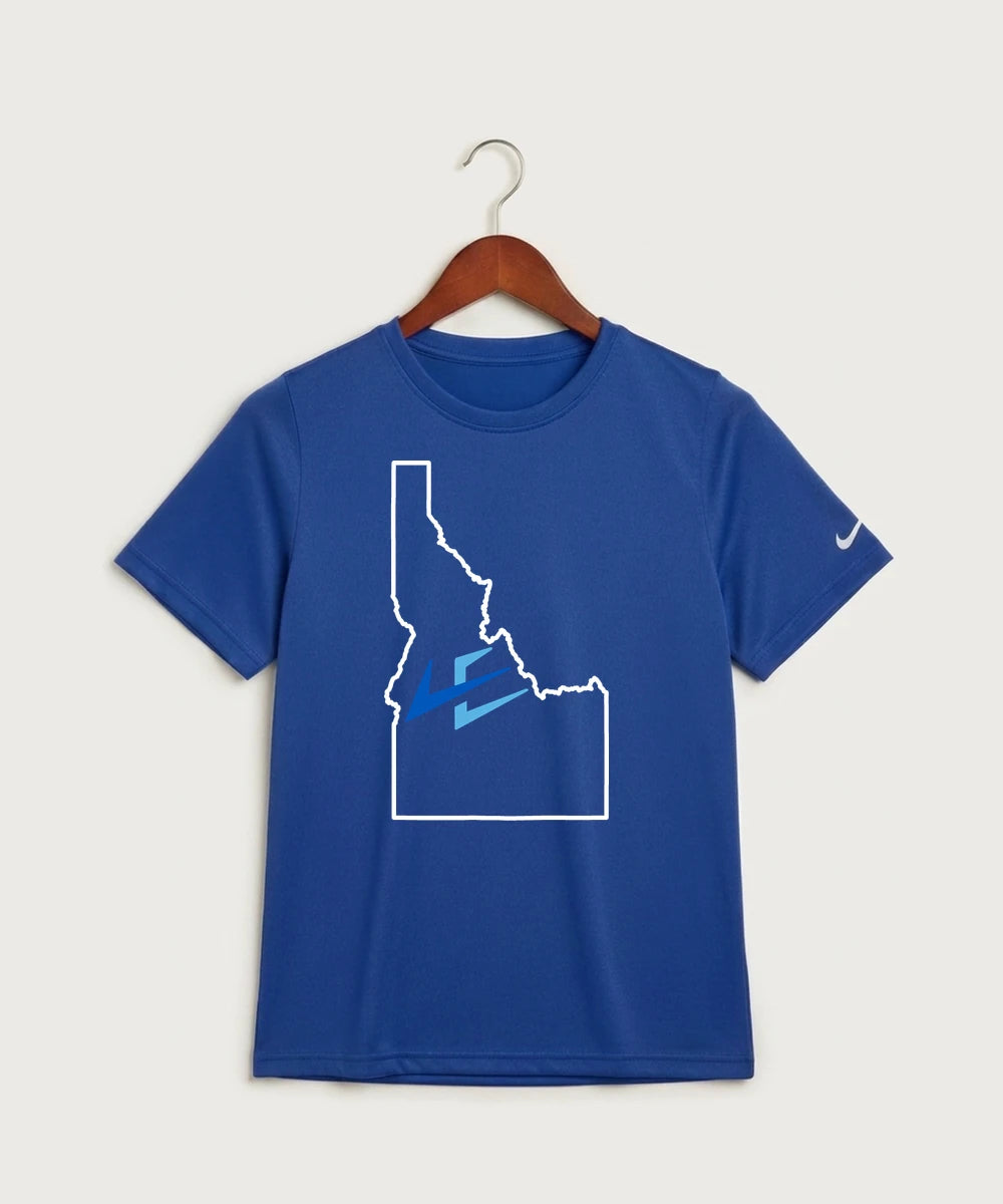 Leading Edge Idaho Team Store - Game Royal Nike Youth Swoosh Sleeve rLegend Tee NKDX8787
