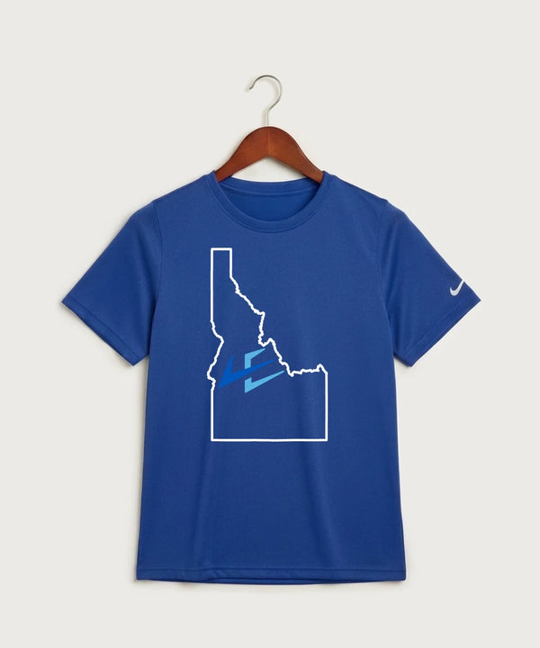 Leading Edge Idaho Team Store - Game Royal Nike Youth Swoosh Sleeve rLegend Tee NKDX8787