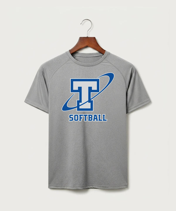 Papillion La Vista South Titan Softball Team Store - Gray Tee - Full Front
