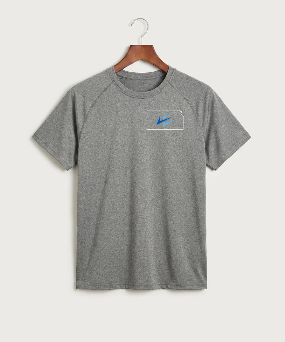 Leading Edge Kansas Team Store - Gray Tee - Left Chest