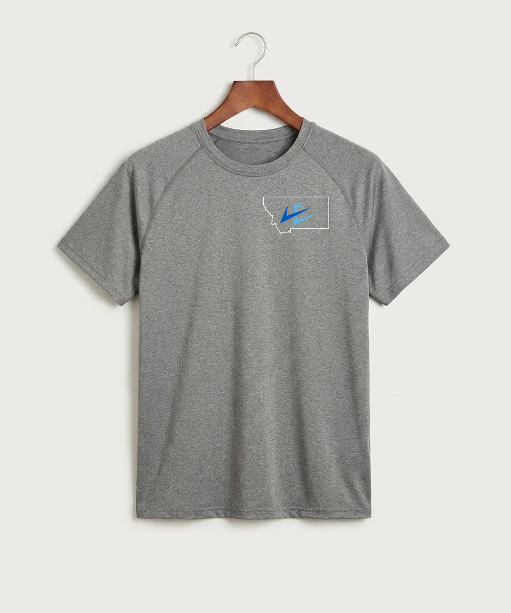 Leading Edge Montana Team Store - Gray Tee - Left Chest