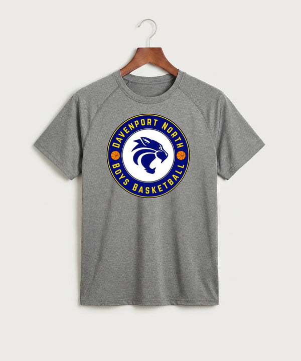 Davenport North High School Basketball Team Store - Gray Tee
