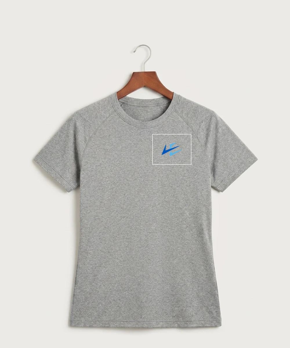 Leading Edge Wyoming Team Store - Gray Tee - Left Chest