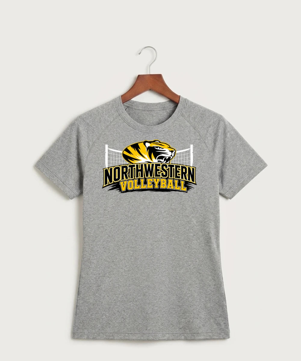 Northwestern Volleyball - Gray Tee