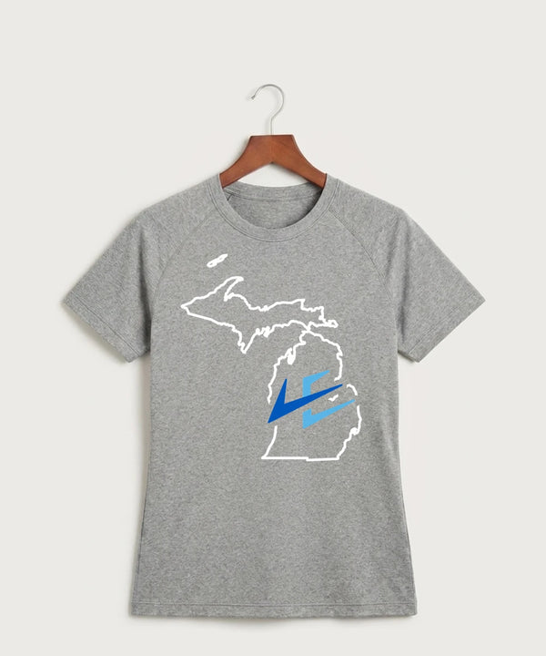 Leading Edge Michigan Team Store - Gray Tee