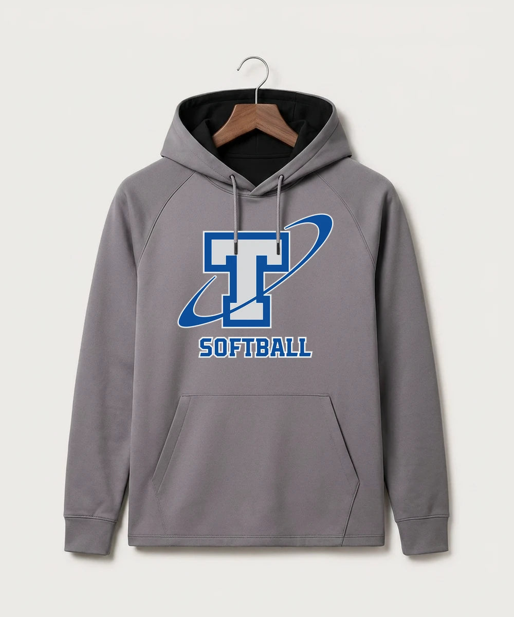 Papillion La Vista South Titan Softball Team Store - Gray Hoodie - Full Front