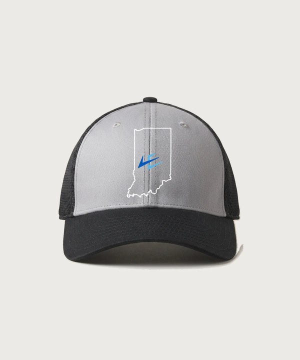 Leading Edge Indiana Team Store - Grey/ Black New Era - Stretch Mesh Cap. NE1020