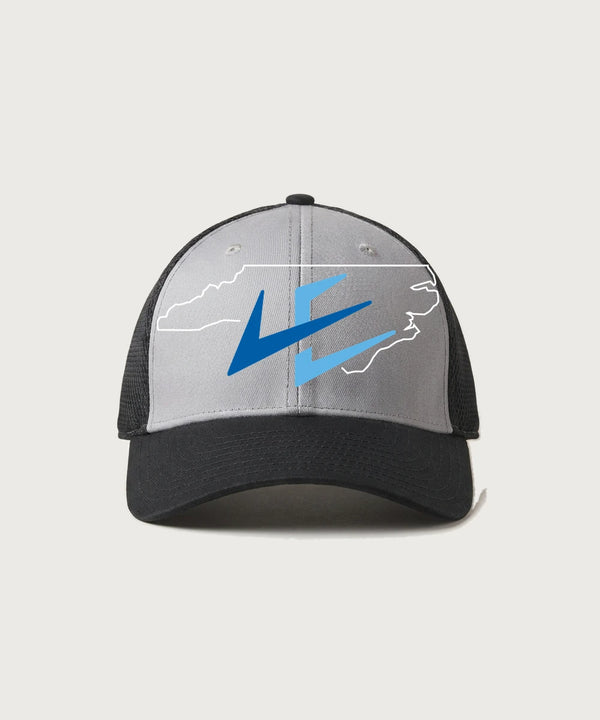 Leading Edge North Carolina Team Store - Grey/ Black New Era - Stretch Mesh Cap. NE1020