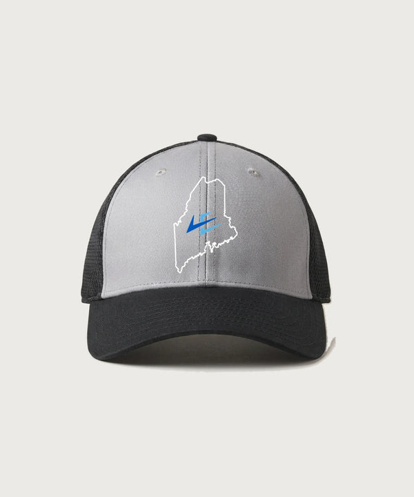 Leading Edge Maine Team Store - Grey/ Black New Era - Stretch Mesh Cap. NE1020