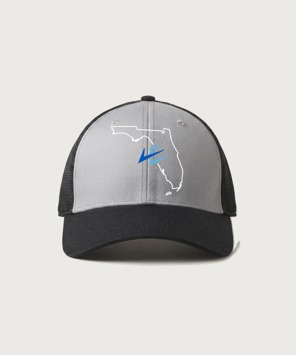 Leading Edge Florida Team Store - Grey/ Black New Era - Stretch Mesh Cap. NE1020