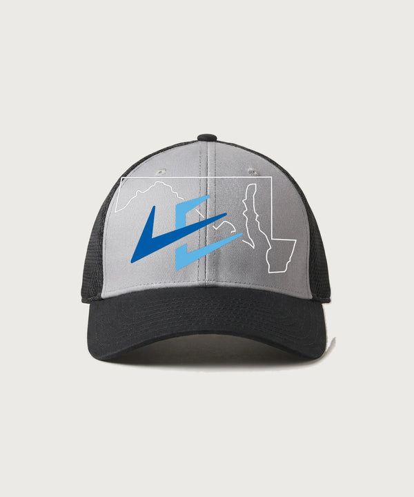 Leading Edge Maryland Team Store - Grey/ Black New Era - Stretch Mesh Cap. NE1020