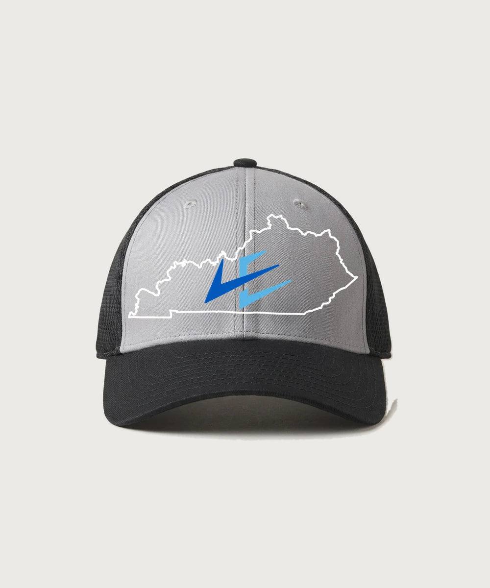 Leading Edge Kentucky Team Store - Grey/ Black New Era - Stretch Mesh Cap. NE1020