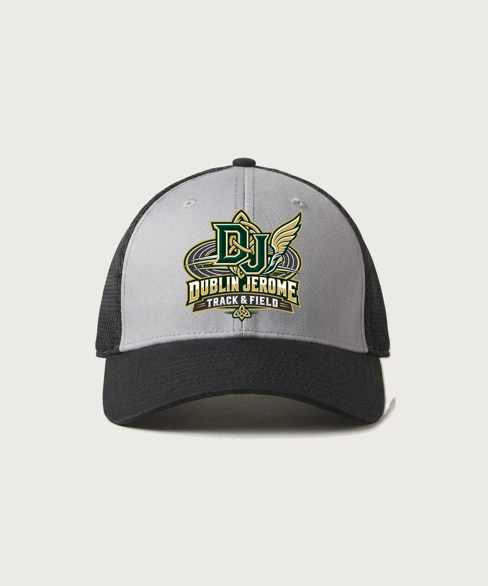 Dublin Jerome Track & Field Team Store - Grey/ Black New Era - Stretch Mesh Cap. NE1020
