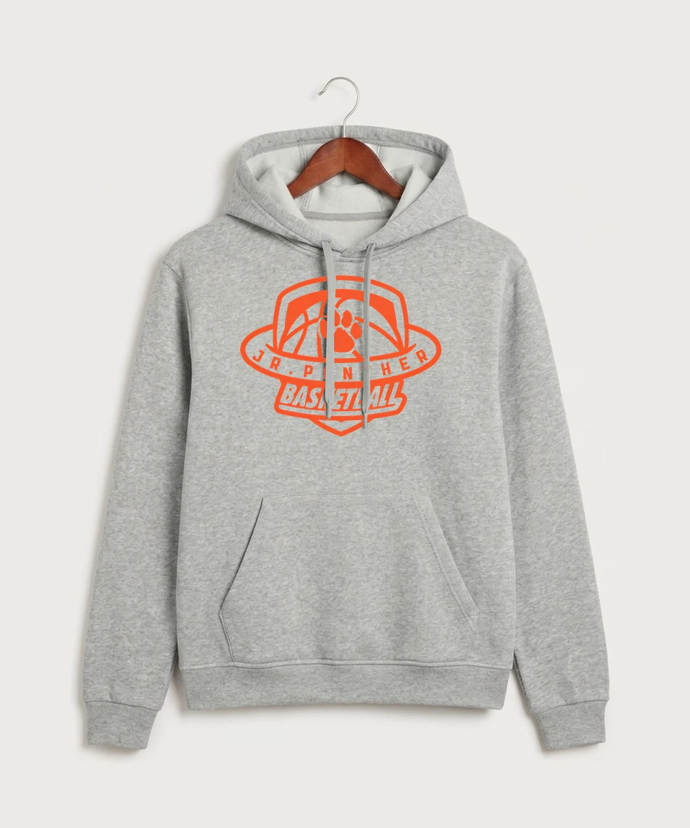 Jr Panther Basketball - Grey Heather Unisex Fleece Hooded Sweatshirt
