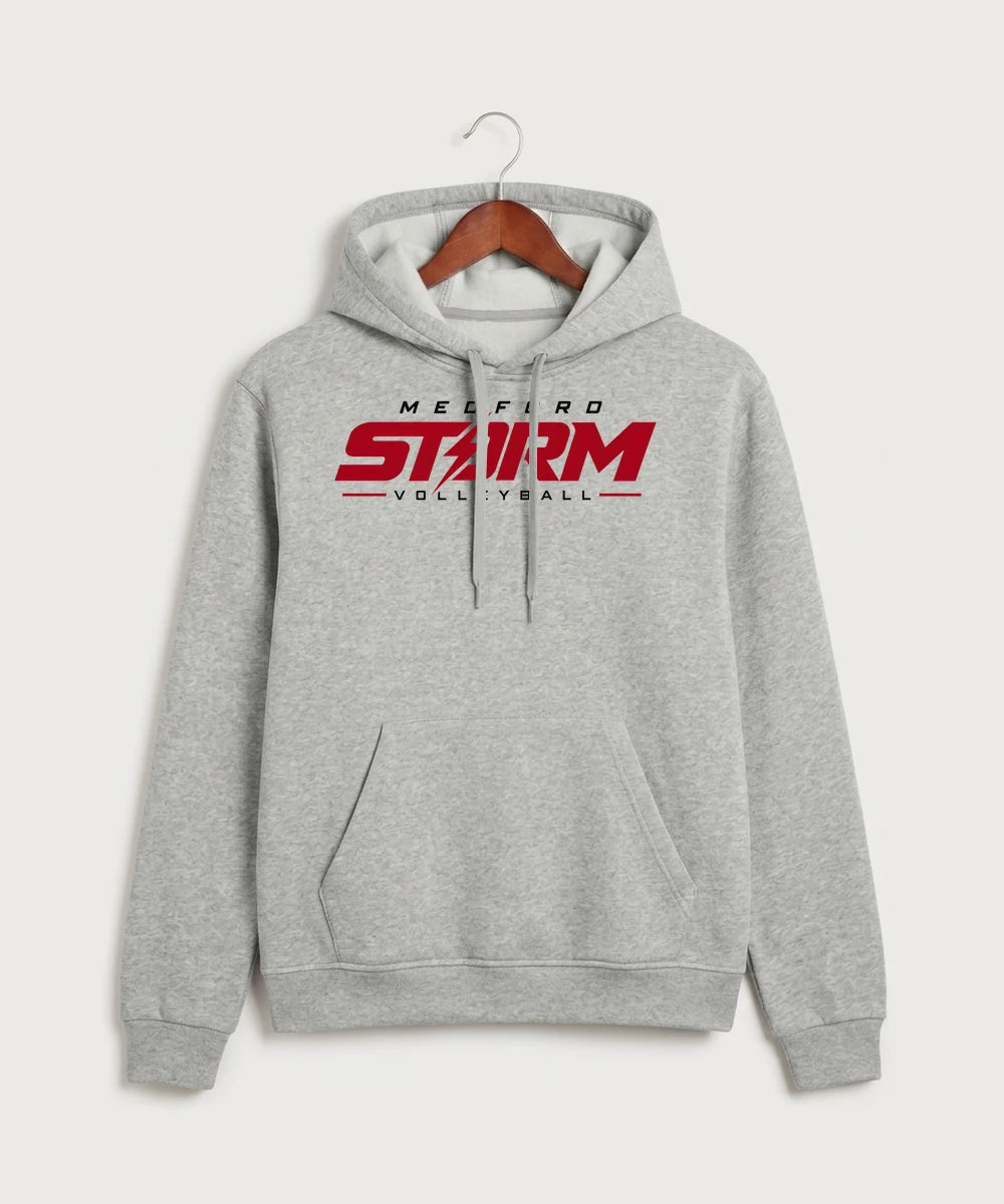 Medford Storm High School Volleyball Team Store - Grey Heather Unisex Fleece Hooded Sweatshirt
