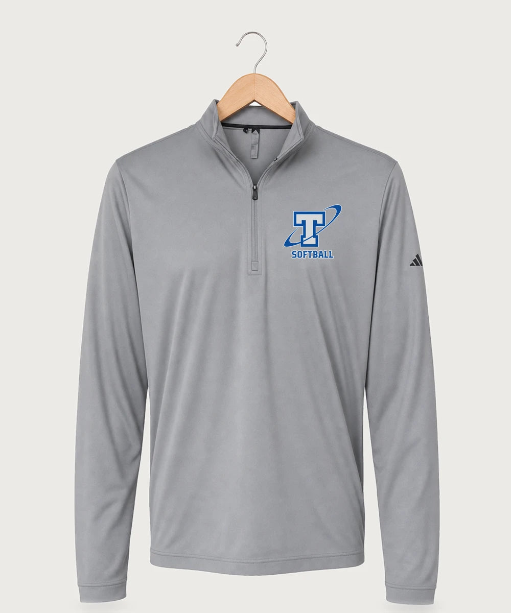 Papillion La Vista South Titan Softball Team Store - Grey Three Men's Ultimate365 Lightweight Quarter-Zip Pullover