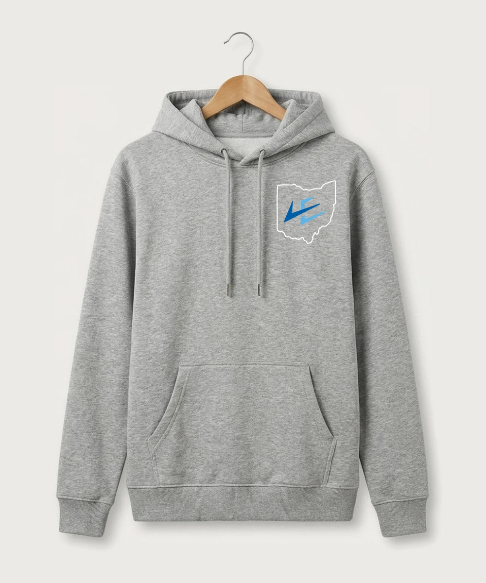 Leading Edge Ohio Team Store - Heather Grey Hoodie Value - Left Chest