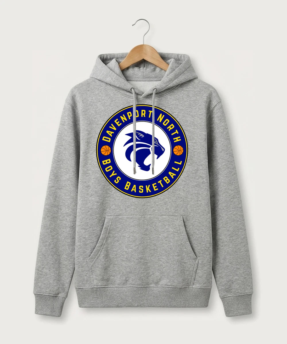 GF E2E Test 05 Boys Basketball - Heather Grey Hoodie Value