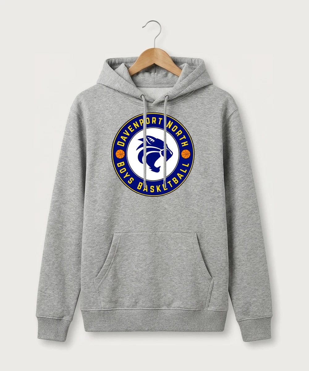 Davenport North High School Basketball Team Store - Heather Grey Hoodie Value