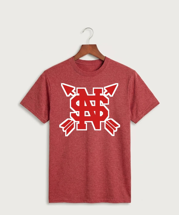 Lancer Archer Club Archery Team Store - Heather Red Port & Co Core Cotton Tee. PC54