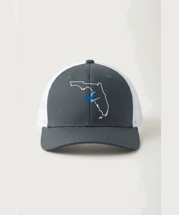 Leading Edge Florida Team Store - Iron Grey/ White Sport-Tek Club Trucker Cap STC46