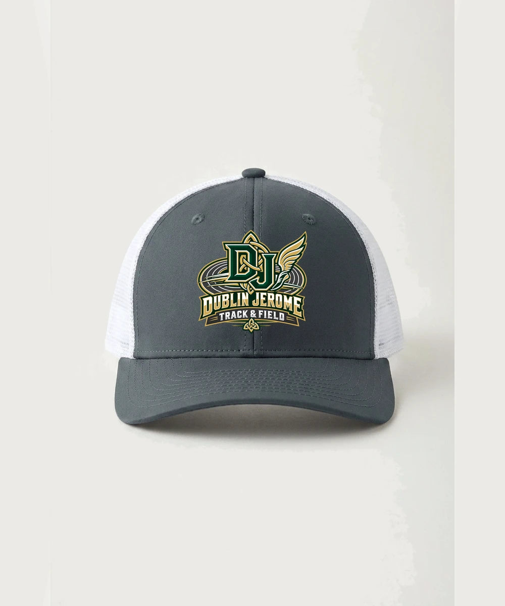 Dublin Jerome Track & Field Team Store - Iron Grey/ White Sport-Tek Club Trucker Cap STC46