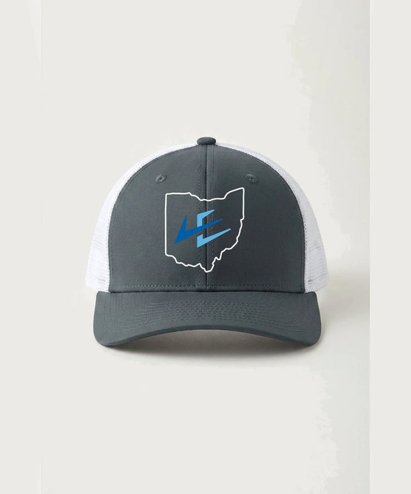 Leading Edge Ohio Team Store - Iron Grey/ White Sport-Tek Club Trucker Cap STC46