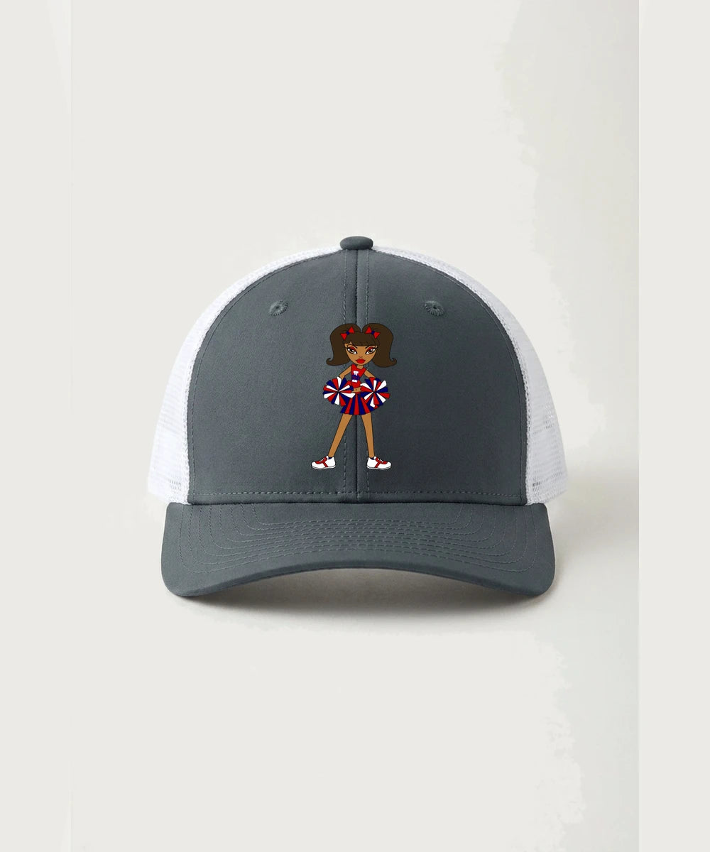Independence High School Cheer Team - Iron Grey/ White Sport-Tek Club Trucker Cap STC46
