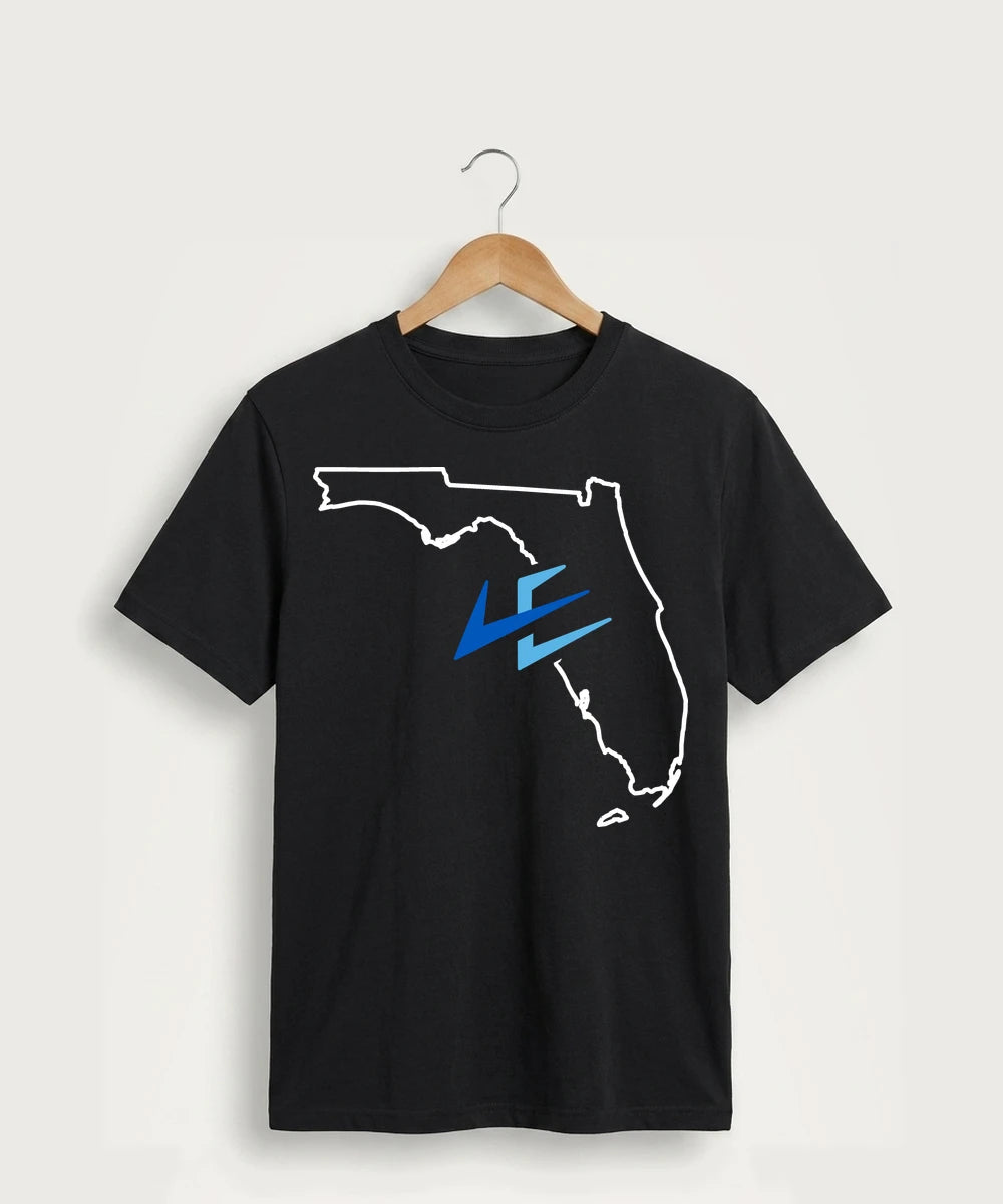Leading Edge Florida Team Store - Jet Black Port & Co Core Cotton Tee. PC54
