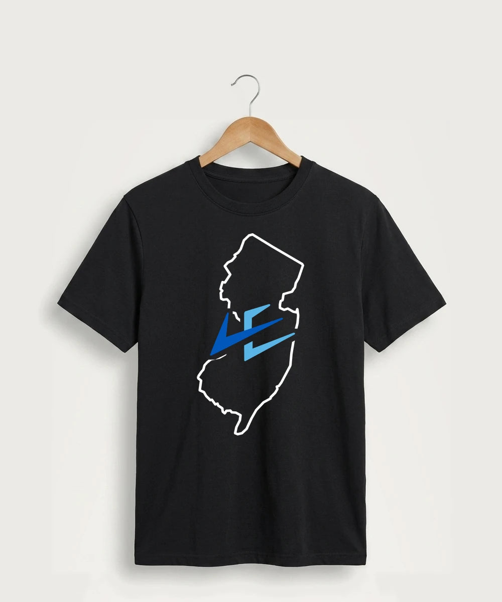 Leading Edge New Jersey Team Store - Jet Black Port & Co Core Cotton Tee. PC54