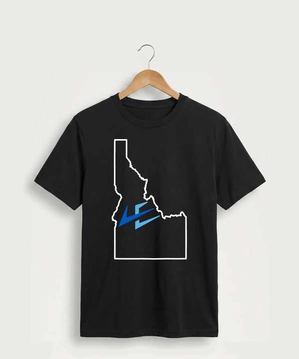 Leading Edge Idaho Team Store - Jet Black Port & Co Core Cotton Tee. PC54