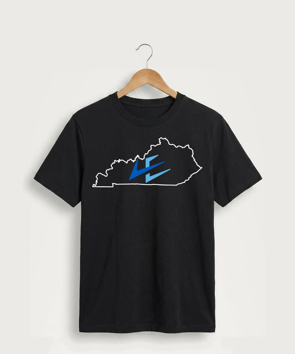 Leading Edge Kentucky Team Store - Jet Black Port & Co Core Cotton Tee. PC54