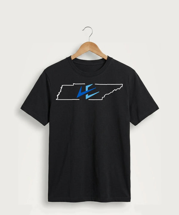 Leading Edge Tennessee Team Store - Jet Black Port & Co Core Cotton Tee. PC54