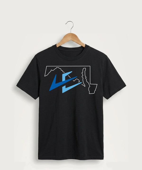 Leading Edge Maryland Team Store - Jet Black Port & Co Core Cotton Tee. PC54