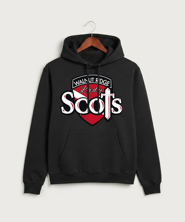 Walnut Ridge High School Basketball Team Store - Jet Black Port & Co Core Fleece Pullover Hooded Sweatshirt. PC78H