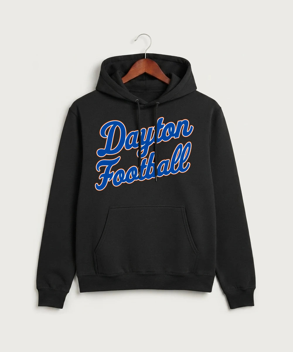 Jonathan Dayton High School Football Team Store - Jet Black Port & Co Core Fleece Pullover Hooded Sweatshirt. PC78H