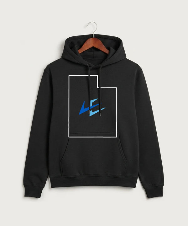 Leading Edge Utah Team Store - Jet Black Port & Co Core Fleece Pullover Hooded Sweatshirt. PC78H