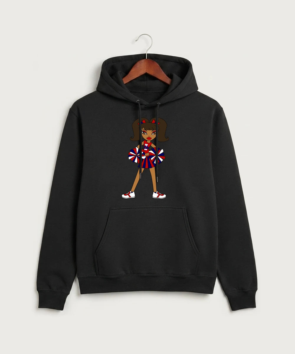 Independence High School Cheer Team - Jet Black Port & Co Core Fleece Pullover Hooded Sweatshirt. PC78H