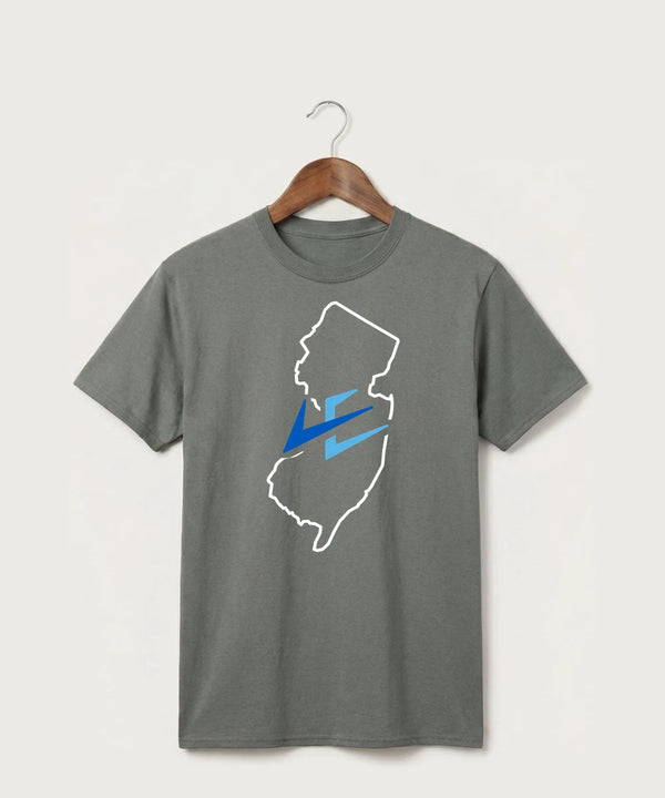 Leading Edge New Jersey Team Store - Medium Grey Port & Co Core Cotton Tee. PC54