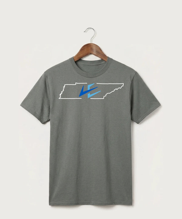 Leading Edge Tennessee Team Store - Medium Grey Port & Co Core Cotton Tee. PC54