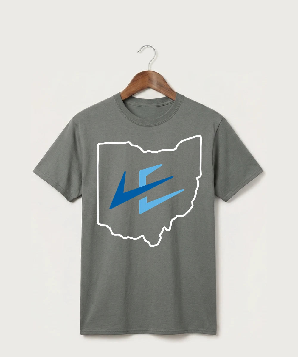Leading Edge Ohio Team Store - Medium Grey Port & Co Core Cotton Tee. PC54
